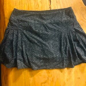 14” tennis skort skirt - Slate Gray & Black w/ greenish undertones front pleats
